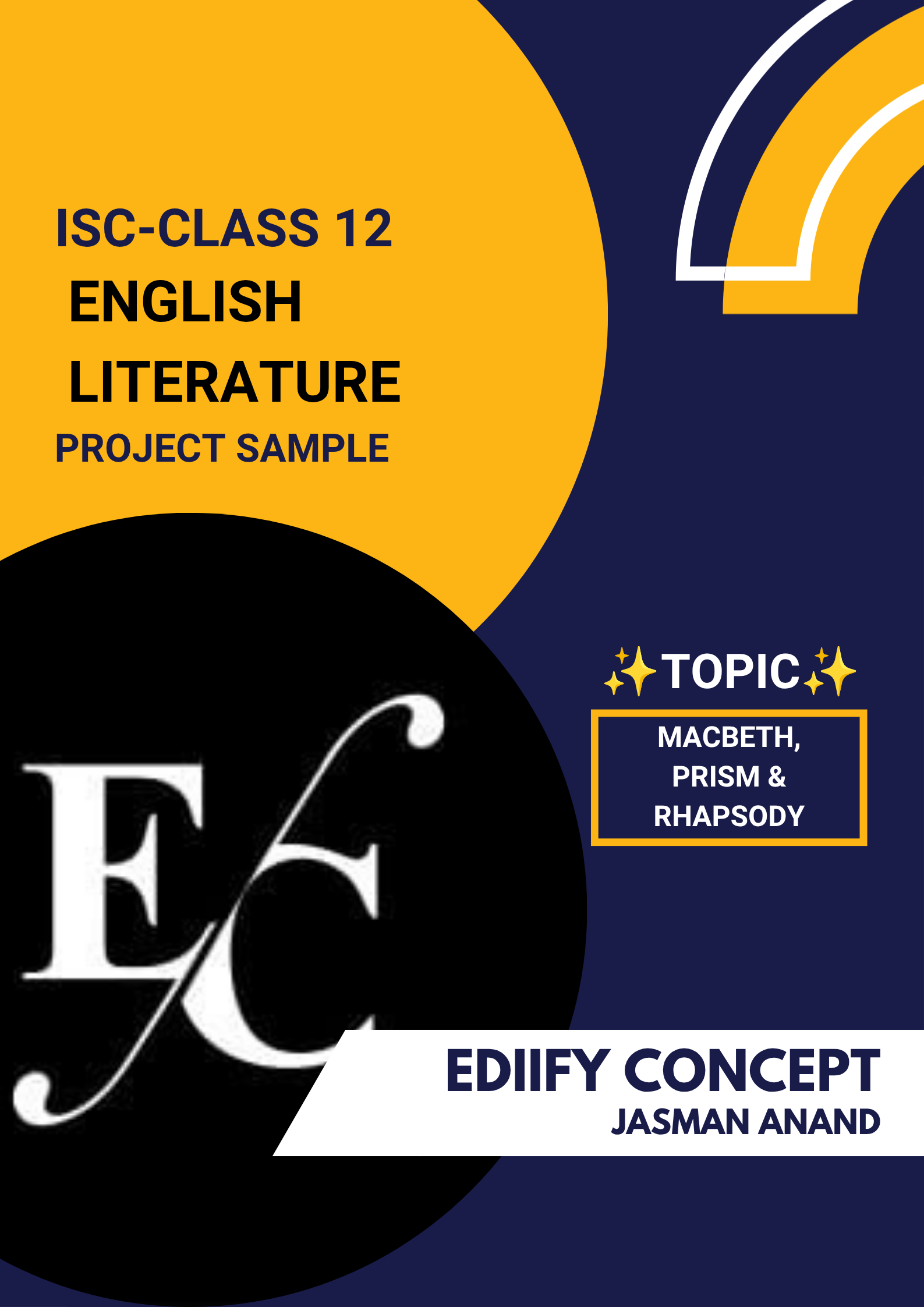 ISC Class 12 English Literature Project Sample