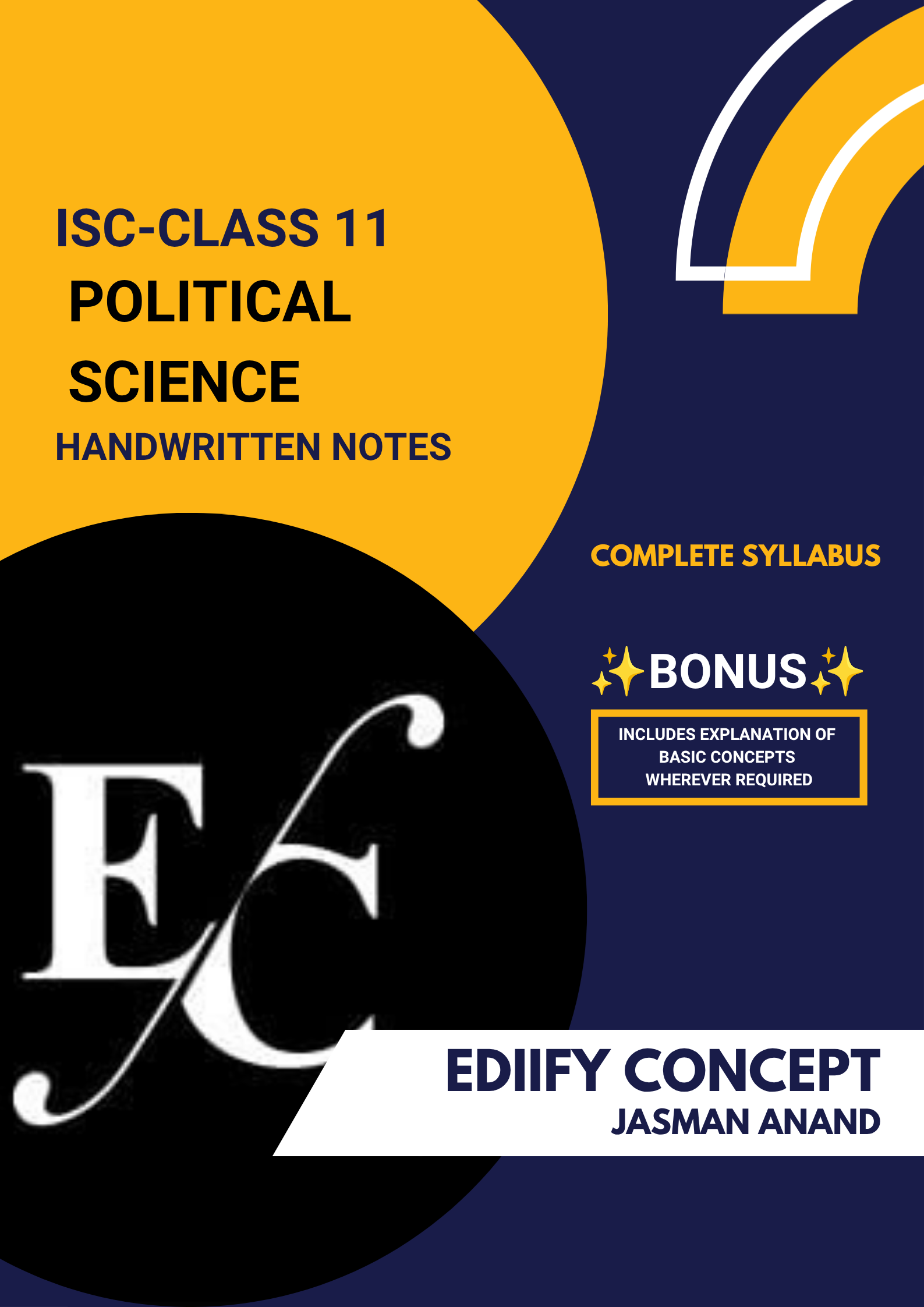 ISC Class 11 Political Science Handwritten Notes